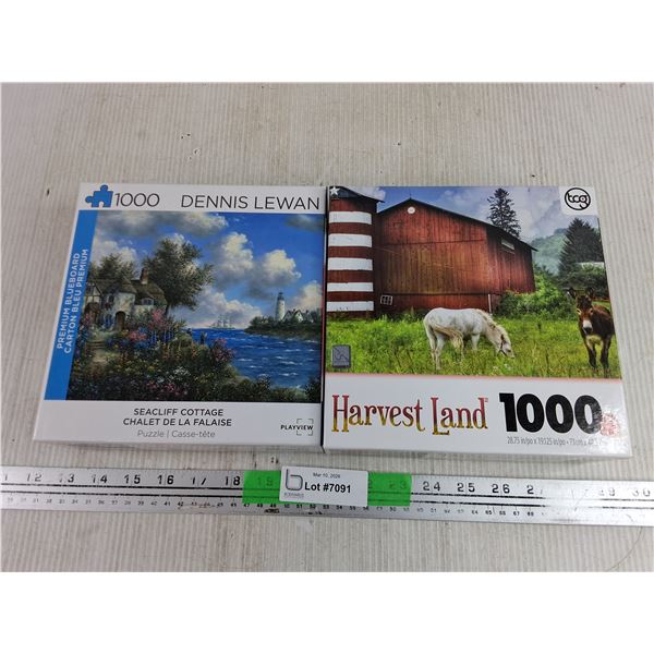 (2) 1000 Piece Jigsaw Puzzles