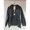 Image 1 : *Faux Leather Jacket - Size L, EA Collection Men's Black - Italy Style Moto Bomber
