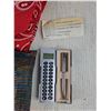 Image 4 : Assorted Scarves, Vintage Bedford Road Collegiate Calculator - As Is