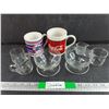 Image 1 : Espresso Cups, Coca Cola & Winnipeg Jets Mugs, Glass Creamer, Goblets