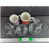 Image 5 : Espresso Cups, Coca Cola & Winnipeg Jets Mugs, Glass Creamer, Goblets