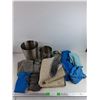 Image 1 : (2) Ice Buckets, (9) Microfiber Cloths, Bathroom Mat 27" x 19"