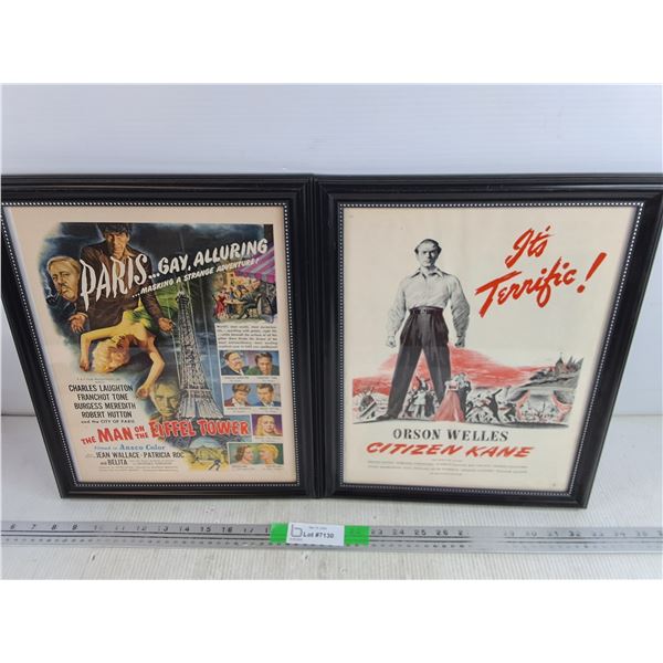 (2) Framed Movie Posters - Citizen Kane & The Man on the Eiffel Tower