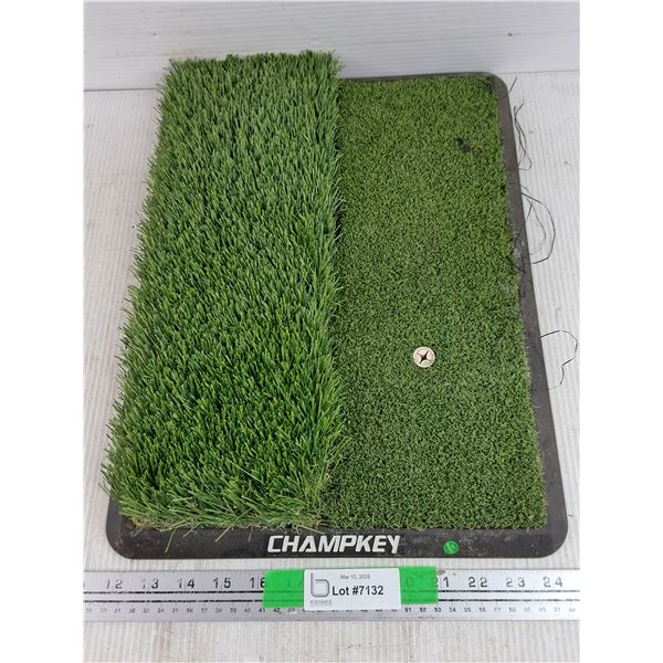Champkey Artificial Grass Mat 17" x 13"