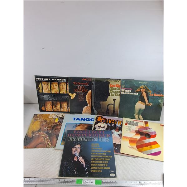 Assorted Vinyl Records - Guitar a Gogo, Mongo Santamaria, Tango