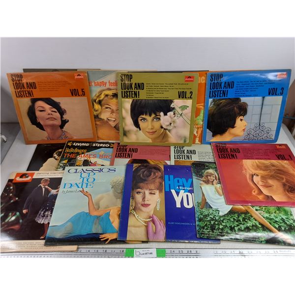 Assorted Vinyl Records - Stop Look and Listen, James Last, The Ames Brothers