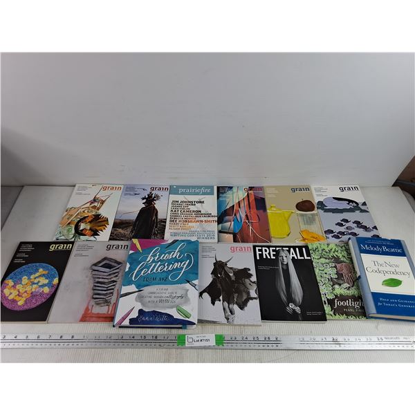 Assorted Books & Magazines - Grain, Freefall, Melody Beattie, Misc