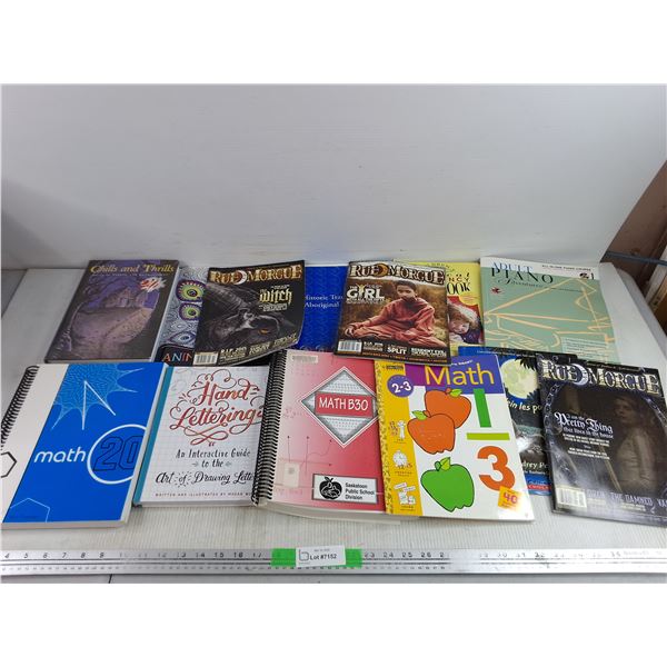 Assorted Books - Adult Piano Adventures, Math 20, Chills and Thrills