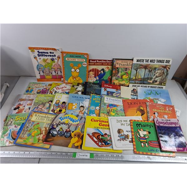 Assorted Kids Books - Marc Brown, Franklin and The Thunderstorm, Disney, Misc