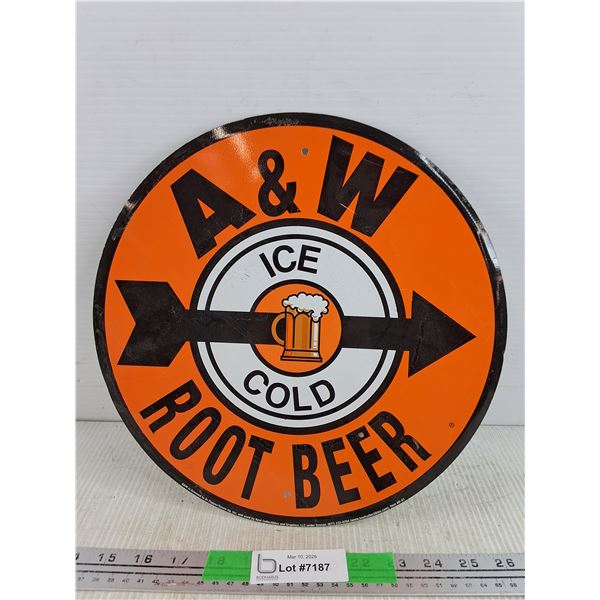 A&W Root Beer Sign 12"