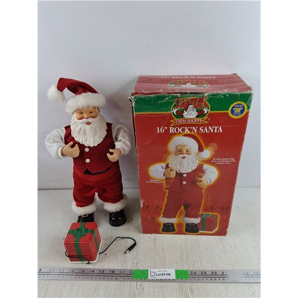Trim Shoppe 16" Rock'N Santa - As Is