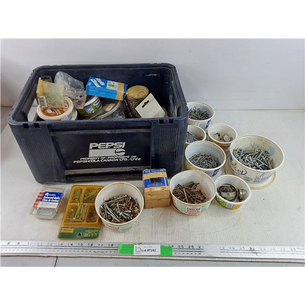 Pepsi Plastic Crate 18" x 12" x 9", Assorted Hardware - PICK UP