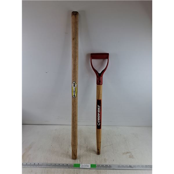 *(2) Wooden Shovel Handels - Garant & Troy-Bilt, 36" & 27", PICKUP PREFERRED
