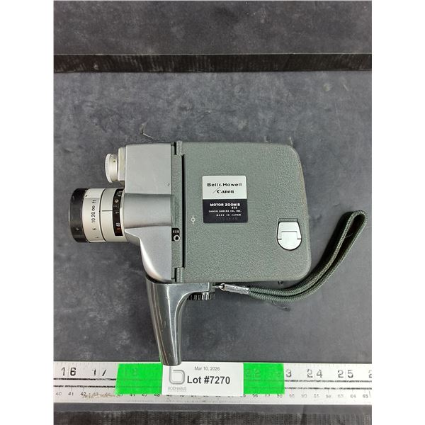 Vintage Bell & Howell Canon Motor Zoom 8 Camera - As Is