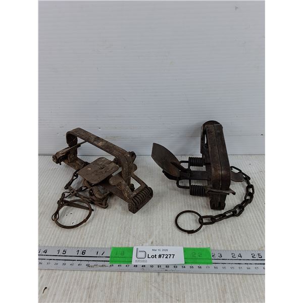 (2) Vintage Animal Traps