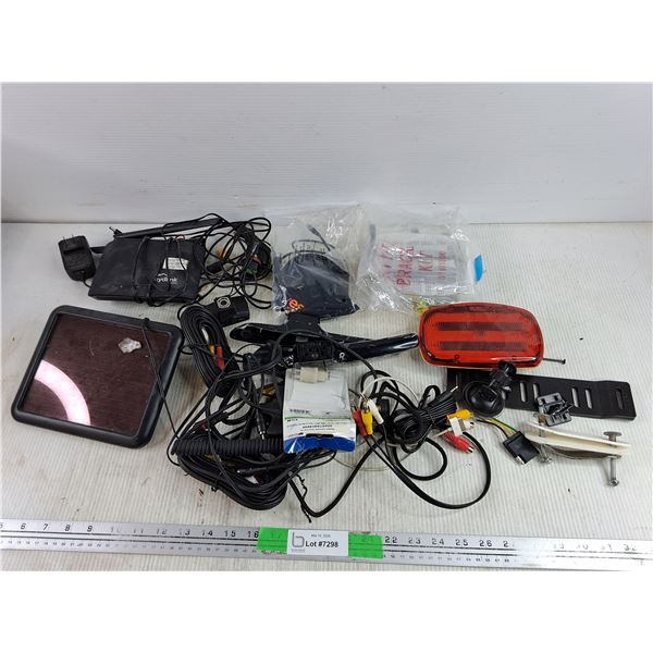 Mydlink WiFi Router, Solar Panel, Magnetic Taillight, Assorted Cables, As Is