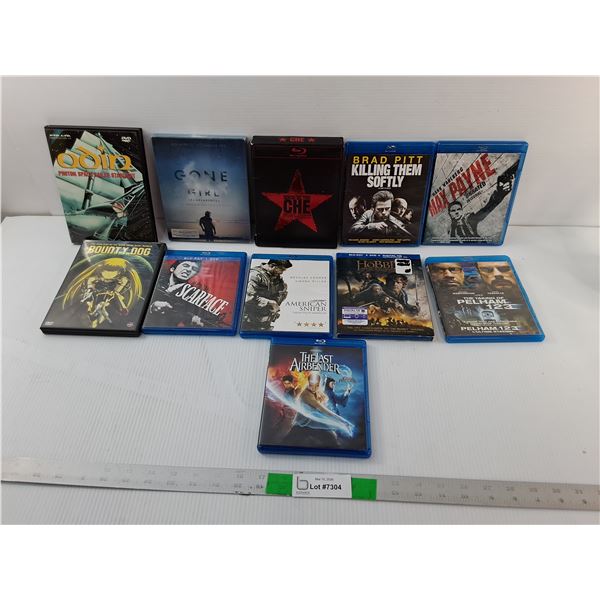 (11) Blu Rays/DVDs- Che, The Hobbit, Gone Girl, Misc.