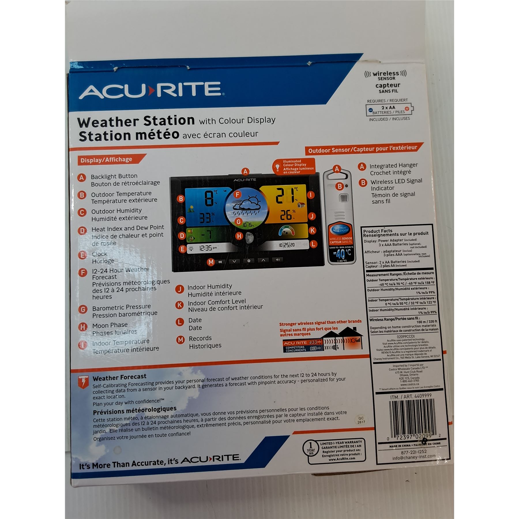 Acu Rite Weather Station- Powers On