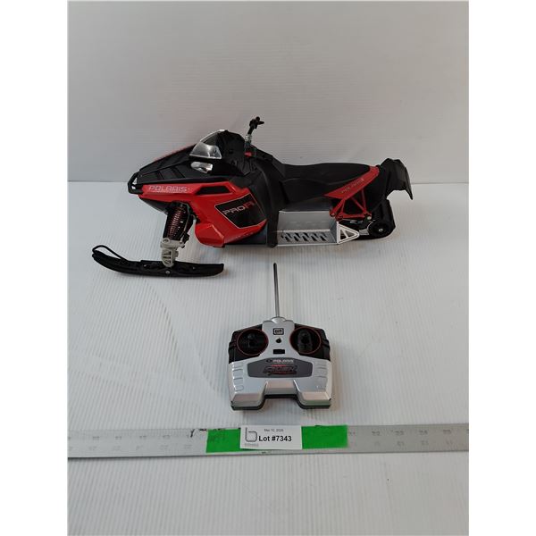 Polaris Remote Control Snowmobile 17"- Powers On, As Is