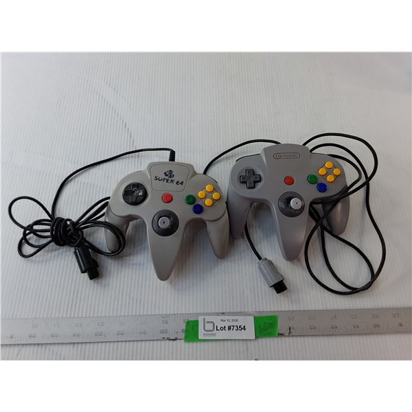 (2) Game Controllers- Nintendo & Super 64