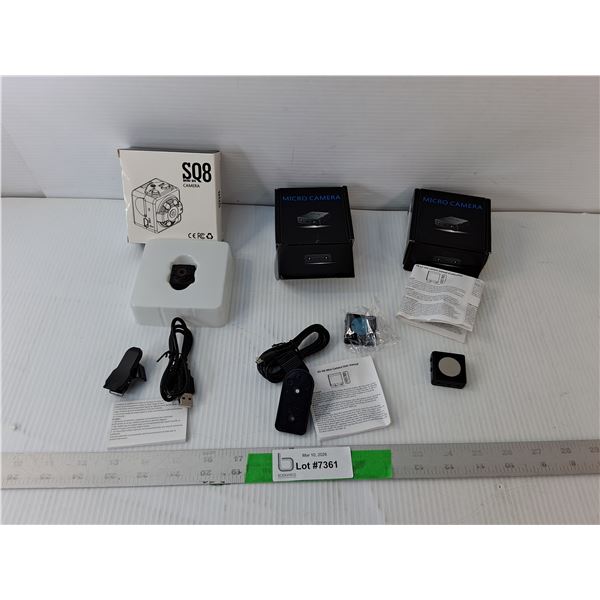 (3) Micro/Mini Cameras- Untested