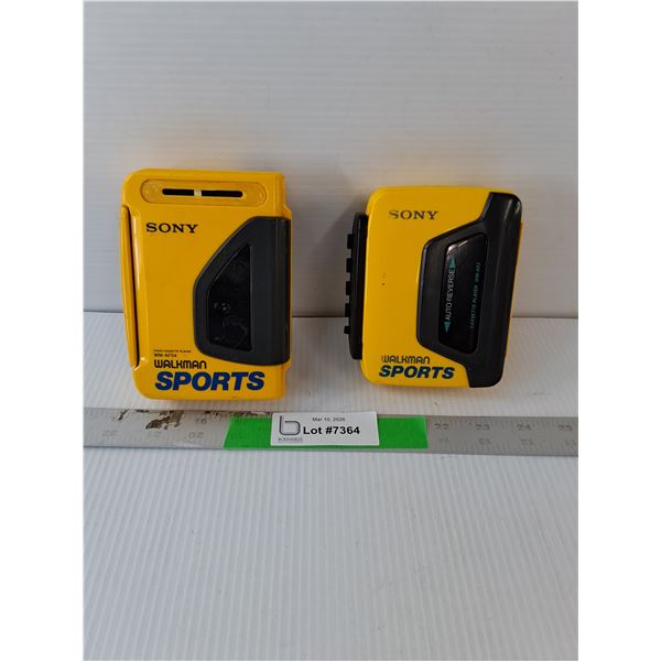 (2) Sony Portable Cassette Players-As Is