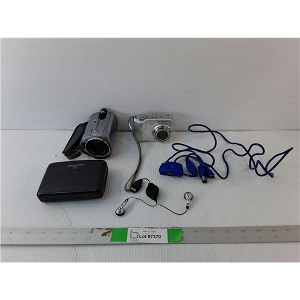 Kodak Camera, Sony Handycam, Genexxa Portable Cassette Player- All As Is