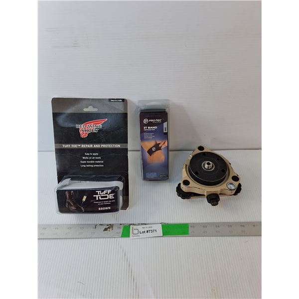 Knee Compression Wrap, Surveying Tribrach, Tuff Toe Adhesive- Sealed