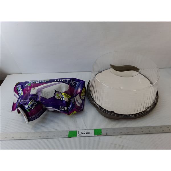 Swiffer Mopping Pads & Rotating Cake Carrier