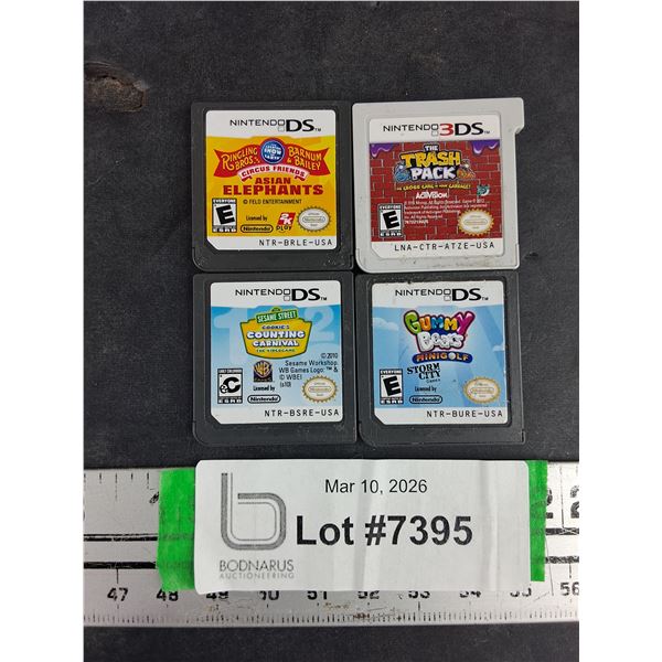 (4) Nintendo 3Ds Games - Trash Pack, Sesame Street