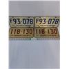 Image 1 : (2) Pairs  of Saskatchewan License Plates -1975 and 1976