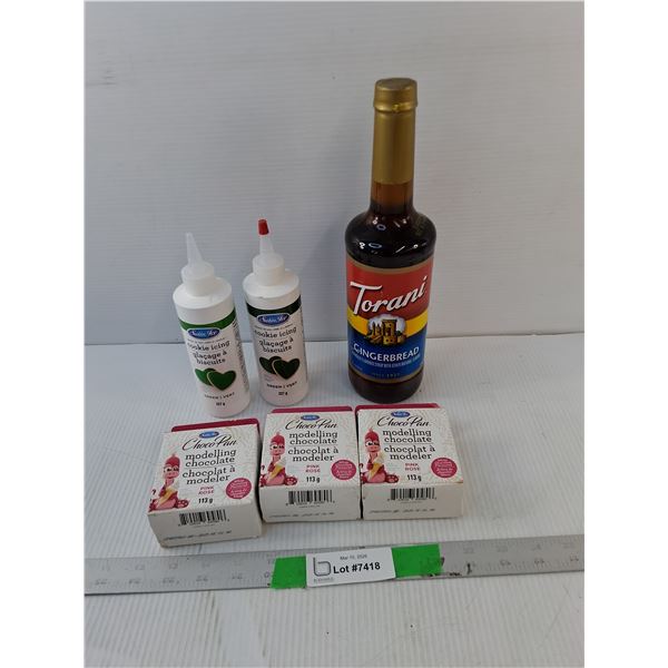 Modelling Chocolate, Cookie Icing- Both Expired & Gingerbread Flavored Syrup- Cannot Ship