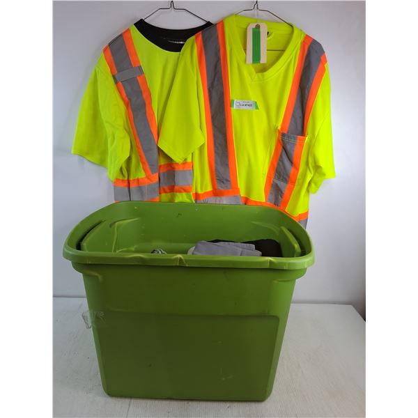 Storage Box 22.5"x17.5"x16", Bed Sheet And Fitted Sheet Approx 107x100, Towels, 3 Viking Sately T-Sh