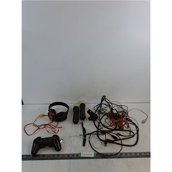 Sony Containers- (2) Motion Containers, Headphones, HDMI Carbs, Type C Charger, Misc