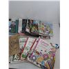 Image 5 : Small Laundry Hamper 14"x14"x11", File Caddy 13.5"x10"x10", Various Coloring Books (Some Used)