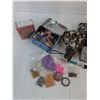 Image 2 : (2) Small Speakers- Power On, Beads, Small Umbrella, Three Drawer Metal Storage Container 12.5"x7"x8