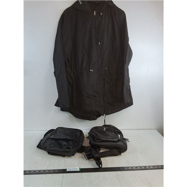 George Womens Spring Jacket- L,(2) Small Backpacks- NCY Madden, Reebok
