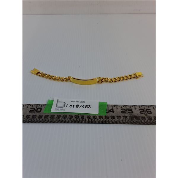 18k Gold Colored Bracelet, Cannot Authenticate