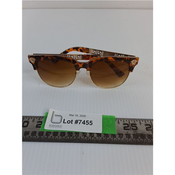 Versace Orange Brown Tented Sunglasses