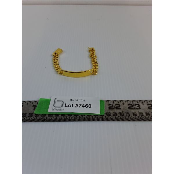 18k Gold Colored Bracelet, Cannot Authenticate