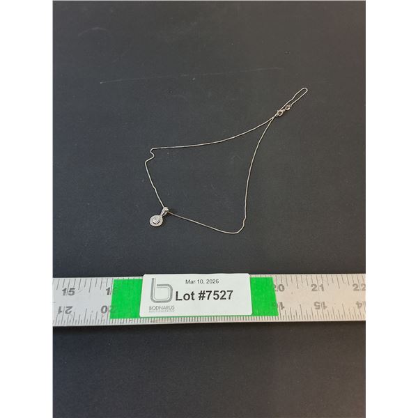 925 Silver - 'Diamond' Pendant Necklace