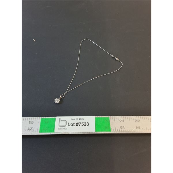 925 Silver - 'Diamond' Pendant Necklace