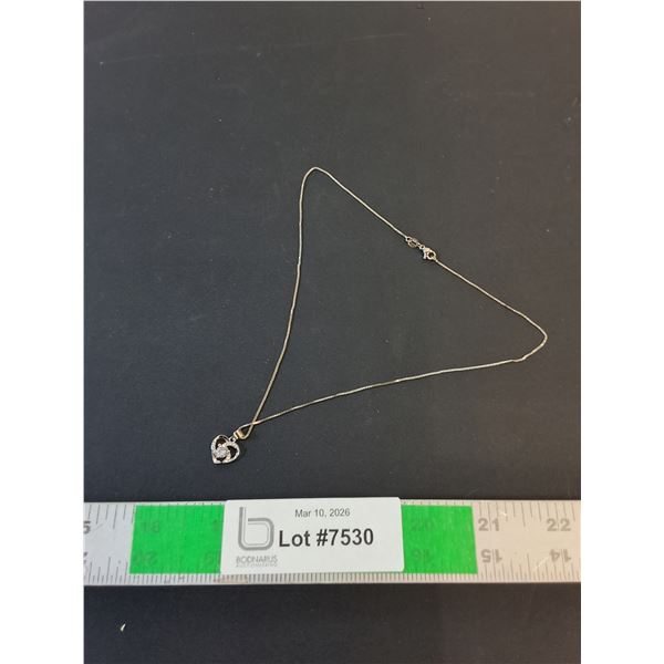 925 Silver - 'Diamond' Pendant Necklace