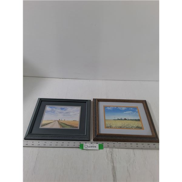 (2) Sharon Larson Framed Prints, 12" x 10"