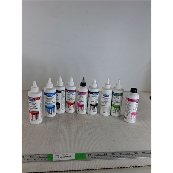 Satin Joe Cake Decorating Cake Drip Colours (as is)-Expired 2025 - PICK UP