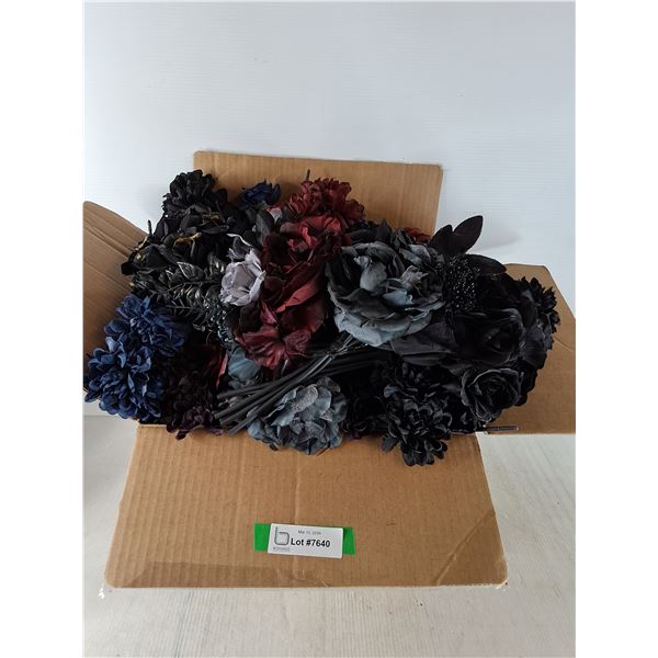 Box of Artificial Flowers- Box 14"x12"x17" (cannot ship)