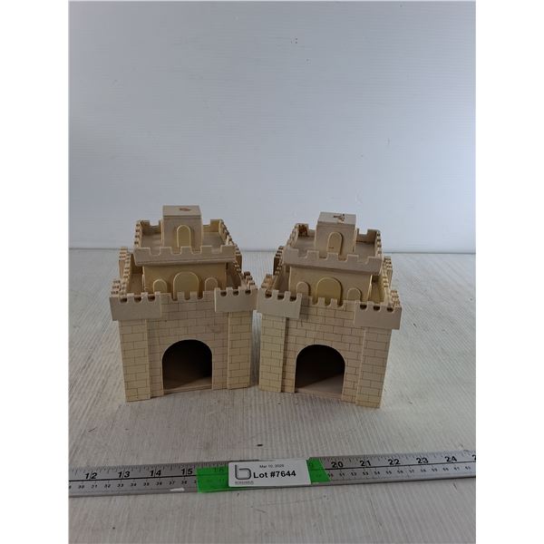 Wooden Handmade Castles ( as is)