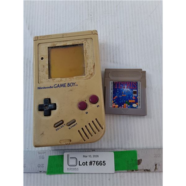 Nintendo Game Boy & Tetris Game- As Is