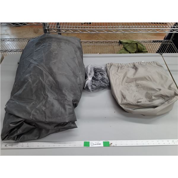 Boat Cover, Straps & Bag Approx.172" x 75" - PICK UP