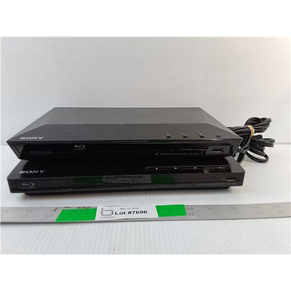 (2) Sony Blu Ray/DVD Players- Power On